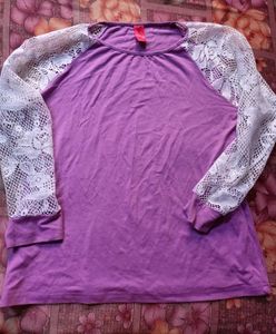 Beautiful Pink Stylish Net Top