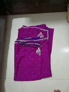 Elegant Purple Saree