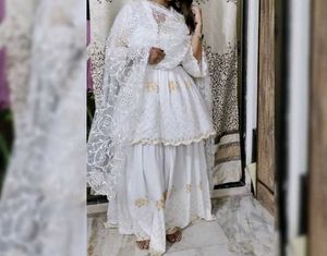 White Frock With Garara