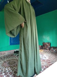 Elegant Olive Green Ethnic Abaya