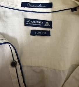 Jack Alberry Linen Grandad Shirt