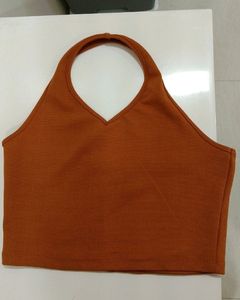 Rust Halter Neck Top