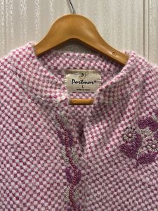 Portmor Embellished Checkered Top