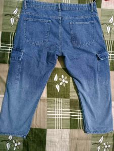 Blue Denim Baggy 6 Pocket Cargo