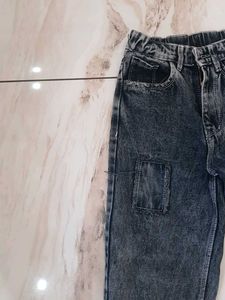 Acid Wash Patchwork Jeans