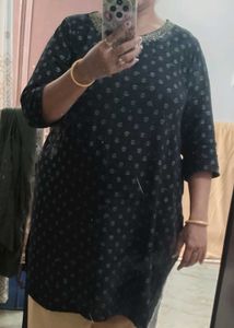Elegant Black Printed Kurta