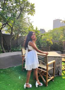 White Backless Frock