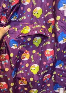 Fun Cartoon Raincoat With Cover