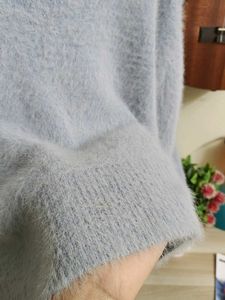 Fluffy Blue Pullover