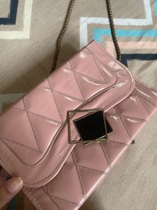 Pink Quilted Handbag