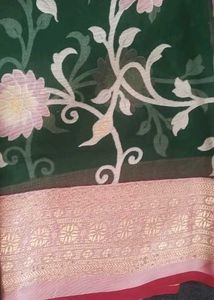 Banarasi Green & Pink  Saree