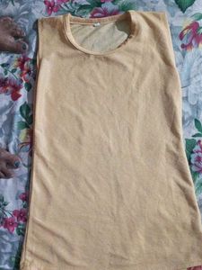 Tan Sleeveless Tunic Top