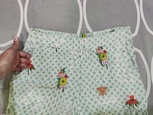 Floral print plazo (short)