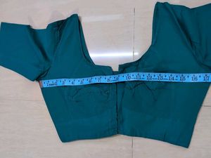 Teal Green Readymade Blouse