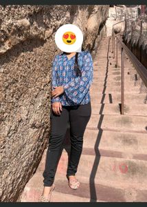 Stylish Blue Printed Top