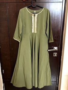 Olive Green Kurta Suit