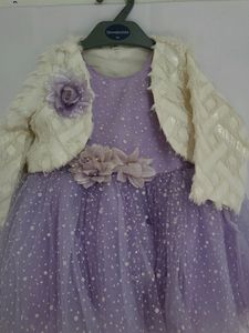 Lavender Dress with Shrug