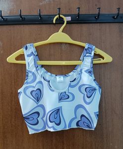PRICE DROP!! Cute SSS Heart Printed Crop Top