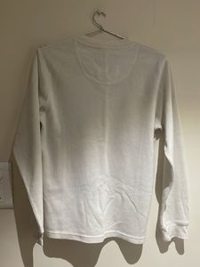 White Casual T-shirt. No Torn And Tear.