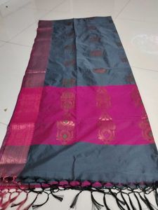 Elegant Ethnic dark grey Saree