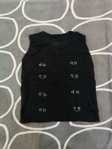 Black Sleeveless Top, Jacket ,Pant