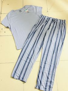 Woman XL Striped Pajama Set