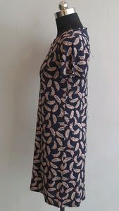 Feather Print Mini Dress