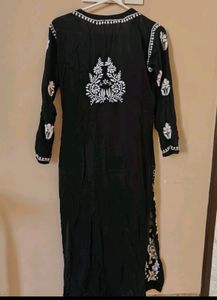 Black chikankri Kurti Set