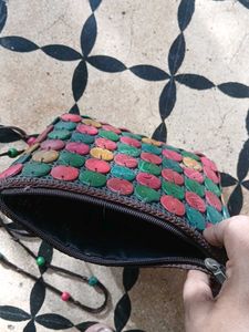 Colorful Beaded Pouch