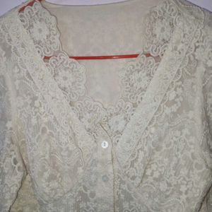 Off White Stylish Top
