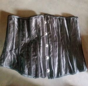 Black Satin under bust Corset