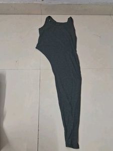 Gray Assymetrical Customised Top