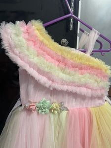 Rainbow Tulle Party Dress