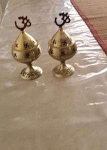 Brass akhanda jyothi deepam set of 2