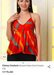 Orange Trendy simple Chatpata Top