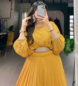 Beautiful Yellow Cord Set Lehenga💗