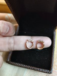 Rose Gold Plated Ring Type Second Stud