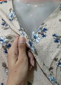 Floral Print Dress🎀✨ With Wrap Up Rope