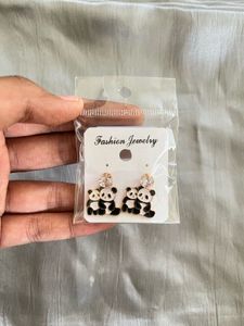 4 Panda Earrings