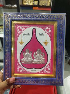 Ganeshji Nd Laxmi JiShubh Labh Silver Plated Fram