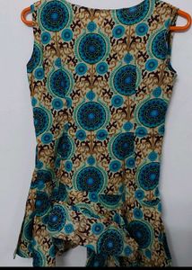 Sleeveless Tailor Stiched Kurta For Daily Wear