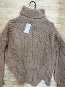 Coffee Cozy Knit Turtleneck - Free Size