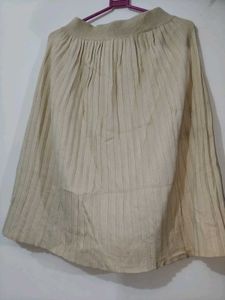 Pleated Beige Skirt