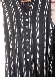 Sleeveless cotton Black kurti 😻