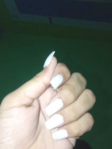 White Press-On Nails