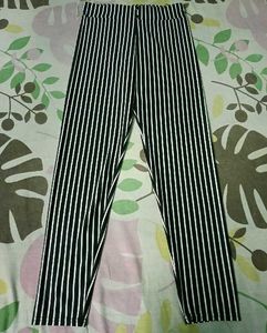 Striped Black & White Pants