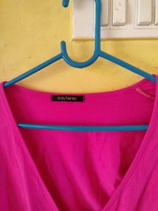 Pink Wrap Top 34-36 stretchy