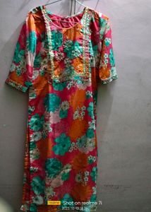 Pink Printed Kurti