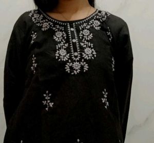 Black Chikankari Trending Kurti