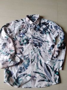 Floral Print Button-Down Shirt